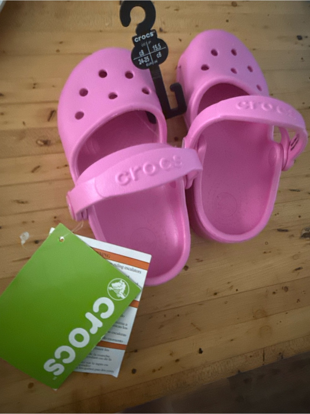 CROCS Kids Clog Sandals in Bright Pink